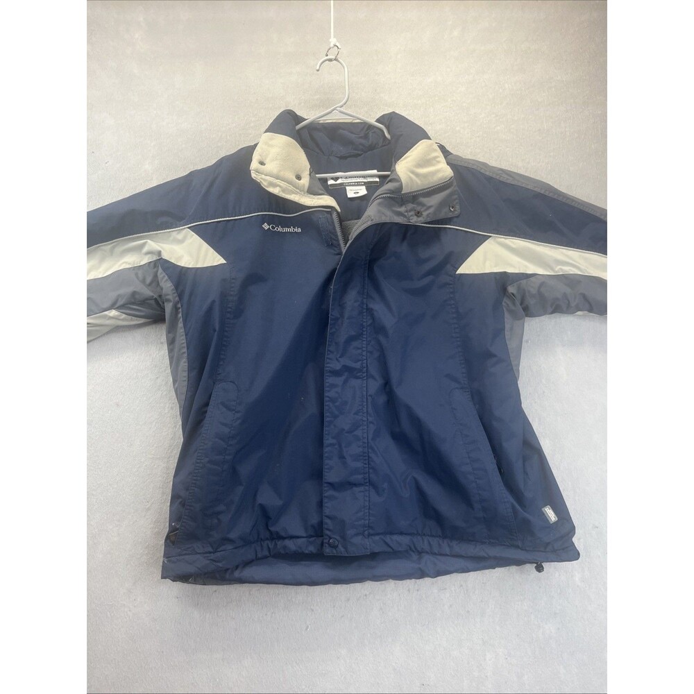Columbia Sportswear Navy Blue Full Zip Hooded Coat Mens Size Large - Picture 8 of 13